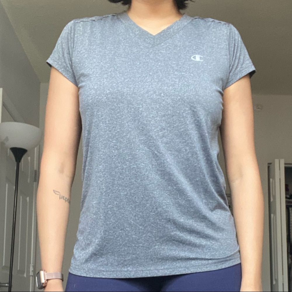 Light gray workout top